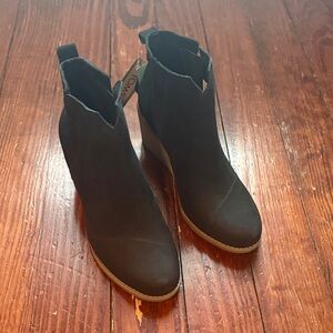 Toms Charcoal Ankle Booties